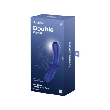 Satisfyer - Double Crystal Dildo Azul | Vybes.it