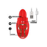 Mia - Selena Estimulador Vibrating + Tapping Rojo | Vybes.it