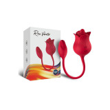 Armony - Rosa Vibrador Estimulador Clítoris Con Cola 10 Modos Rojo