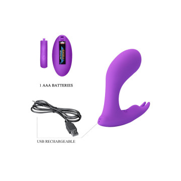Pretty Love - Idabelle Vibration & Pulsation Control Remoto Violeta