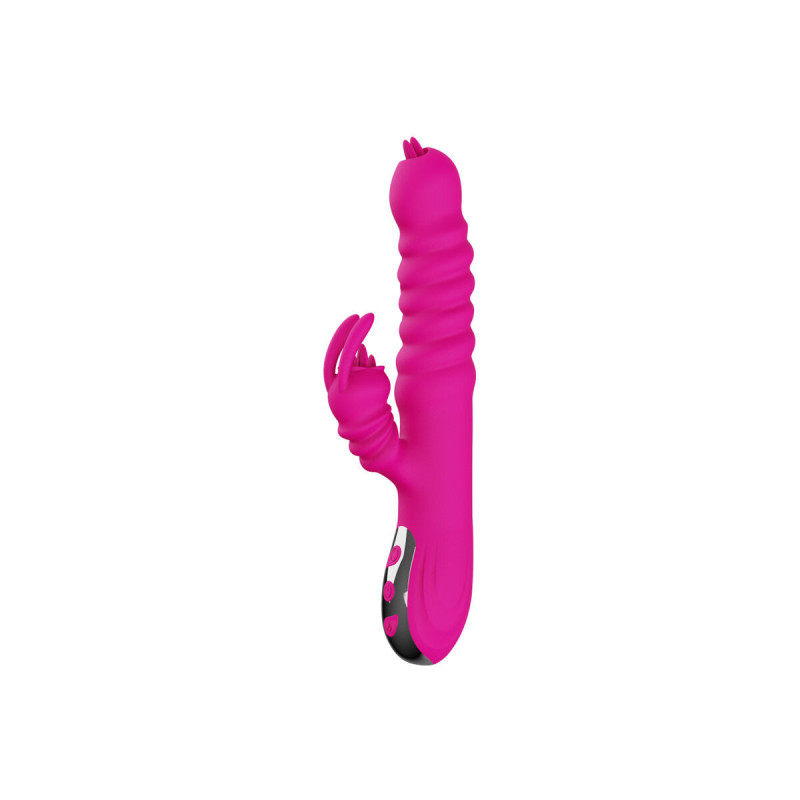ARMONY - RABBIT DOUBLE TONGUE MULTIFUNCTION VIBRATOR FUCHSIA HEAT EFF…