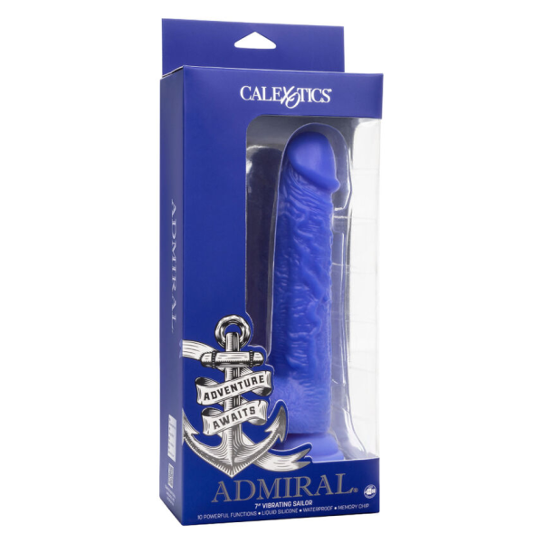 CALEXOTICS - ADMIRAL VIBRATEUR GODE RÉALISTE SAILOR BLEU