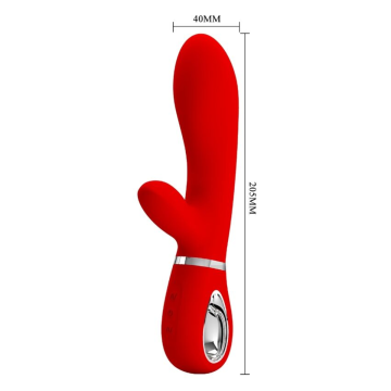 PRETTY LOVE - THOMAS VIBRADOR PUNTO G MULTIFUNCIÓN ROJO