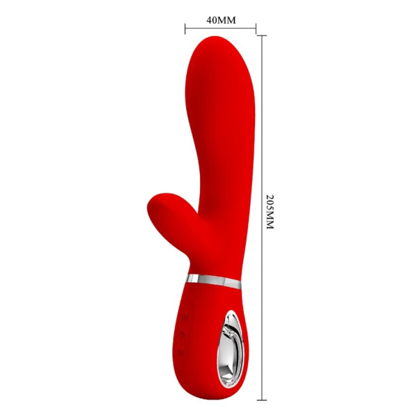 PRETTY LOVE - THOMAS VIBRADOR PUNTO G MULTIFUNCIÓN ROJO
