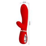 PRETTY LOVE - THOMAS VIBRADOR PUNTO G MULTIFUNCIÓN ROJO