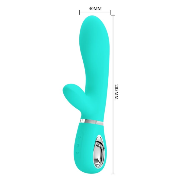 PRETTY LOVE - THOMAS VIBRADOR PUNTO G MULTIFUNCIÓN VERDE AGUA