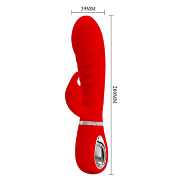 PRETTY LOVE - PRESCOTT VIBRADOR PUNTO G MULTIFUNCIÓN ROJO