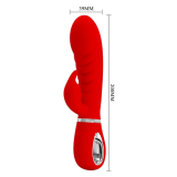 PRETTY LOVE - PRESCOTT VIBRADOR PUNTO G MULTIFUNCIÓN ROJO
