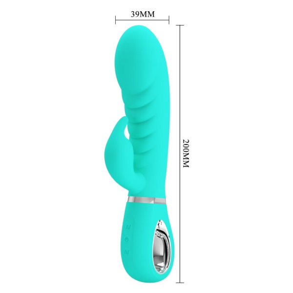 PRETTY LOVE - PRESCOTT VIBRADOR PUNTO G MULTIFUNCIÓN VERDE AGUA