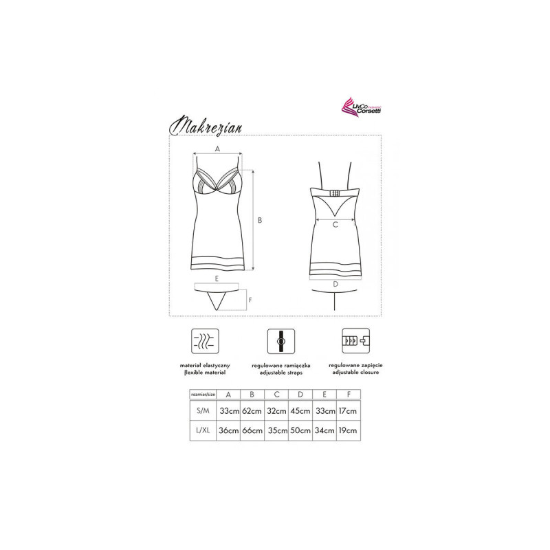 Livco Corsetti Fashion - Makrezian Lc 90545 Falda + Panty Negro S/M