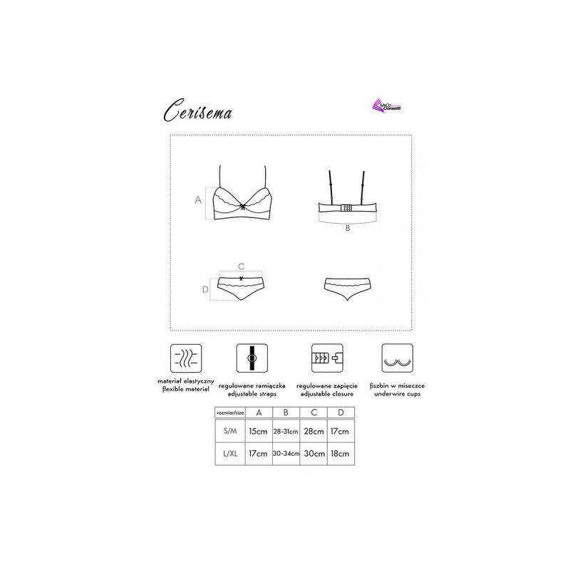 Livco Corsetti Fashion - Cerisema Lc 21005 Bra + Panty Coral L/Xl |