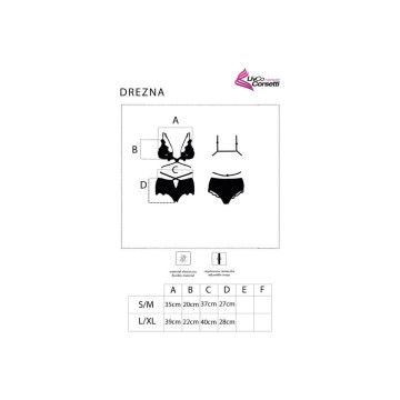 Livco Corsetti Fashion - Drezna Lc 90733 Sujetador + Panty Negro