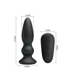 Mr Play - Puissant Vibrateur Télécommande Plug Anal Noir | Vybes.it