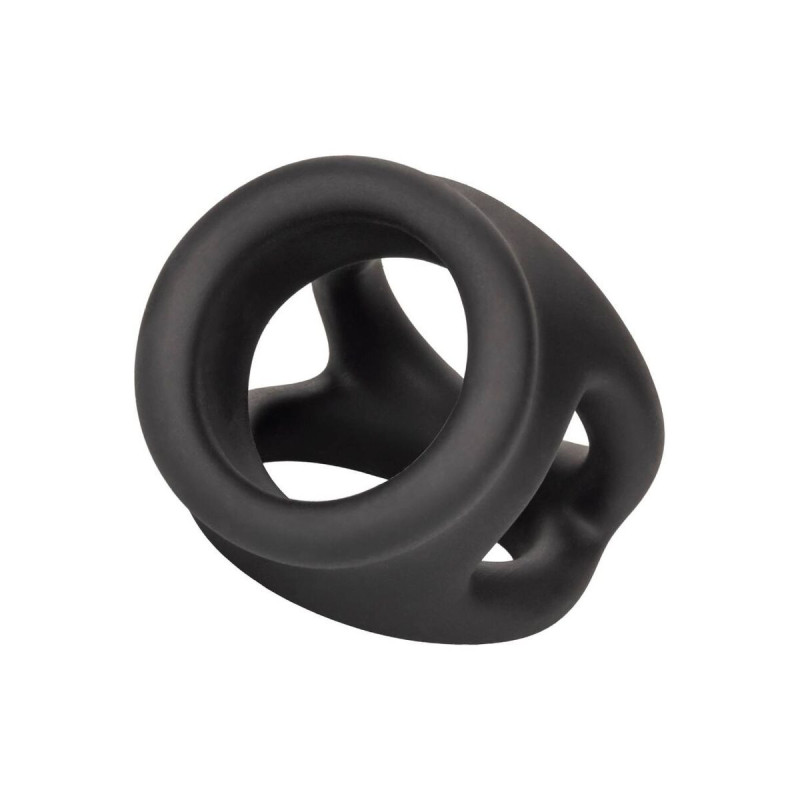 CALEXOTICS - ALPHA ANELLO DUAL CAGE NERO - Cockring senza vibrazione