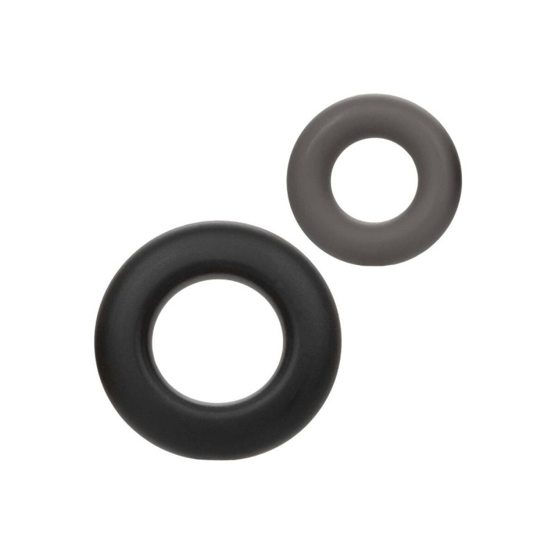 CALEXOTICS - ALPHA SET DI 2 ANELLI PROLONG GRIGIO - Cockring senza vi…