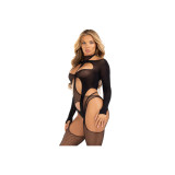 Leg Avenue - Bodystocking Résille Noir | Vybes.it