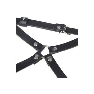 Subblime - Arnés Cintura Y Piernas Cuero Negro Talla Única |