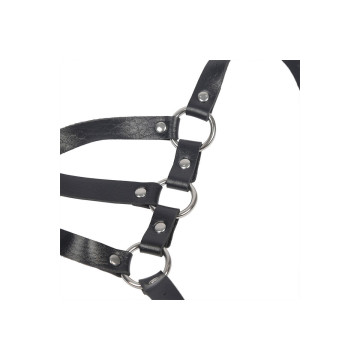 Subblime - Arnés De Cuerpo Correas Ajustable Cuero Negro Talla