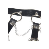 Subblime - Arnés De Pecho Cadenas Cuero Negro Talla Única | Vybes.it