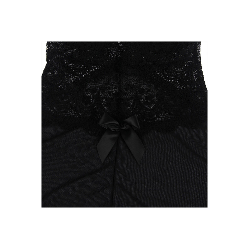 Subblime - Babydoll Tela De Tul Detalle Encaje Y Flor Negro S/M |