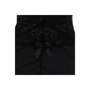 Subblime - Babydoll Tela De Tul Detalle Encaje Y Flor Negro L/Xl |