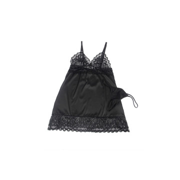 Subblime - Babydoll Con Estampado Floral Pecho Negro L/Xl | Vybes.it