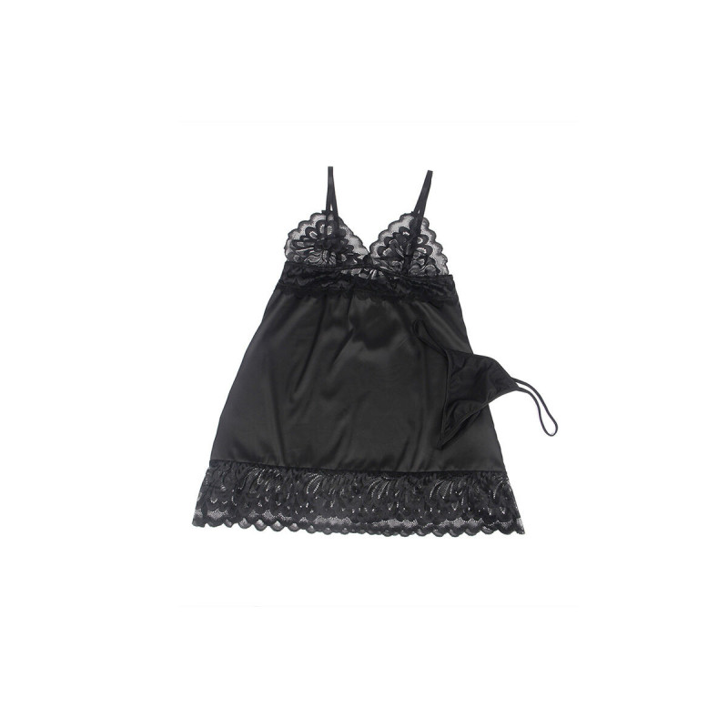 Subblime - Babydoll Con Estampado Floral Pecho Negro L/Xl | Vybes.it
