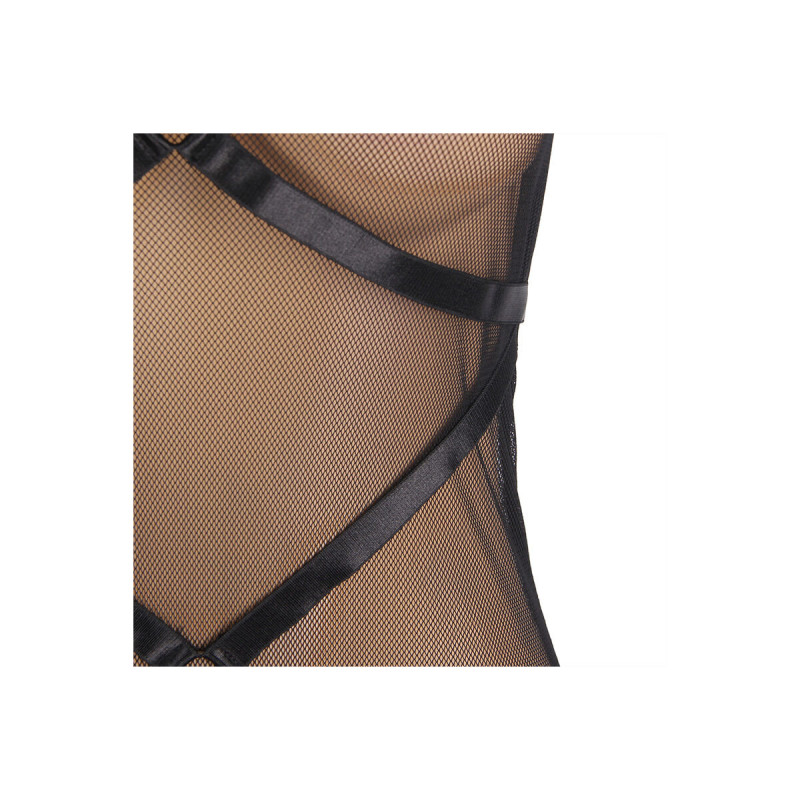 Subblime - Vestido Transparente Cuello Halter Negro S/M | Vybes.it