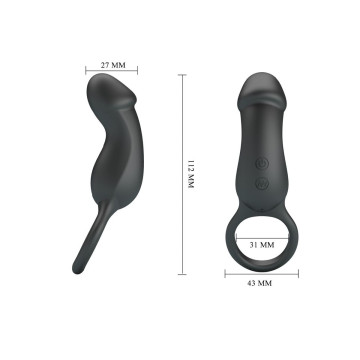 PRETTY LOVE - TRAE ANILLO & VIBRADOR NEGRO