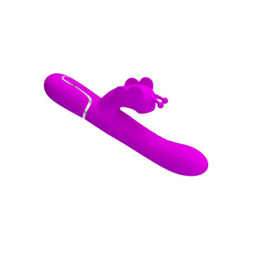 Pretty Love - Vibrador Rabbit Multifunción 4 En 1 Mariposa Fucsia |
