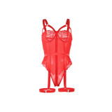 Subblime - Teddy Avec Jarretière Détail Poitrine Rouge S/M |
