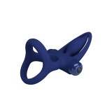 Pretty Love - Mat Doble Anillo Con Vibración & Estimulador Azul |