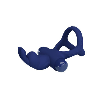 Pretty Love - Luchito Doble Anillo Vibrador Rabbit Azul | Vybes.it