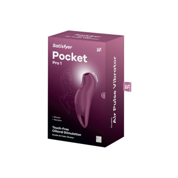 SATISFYER - POCKET PRO 1 ESTIMULADOR CLÍTORIS GRANATE