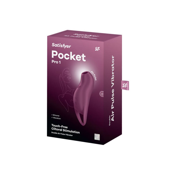 SATISFYER - POCKET PRO 1 ESTIMULADOR CLÍTORIS GRANATE