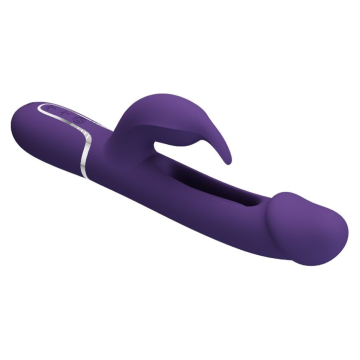 PRETTY LOVE - KAMPAS VIBRADOR RABBIT 3 EN 1 MULTIFUNCIÓN CON LENGUA VIOLETA