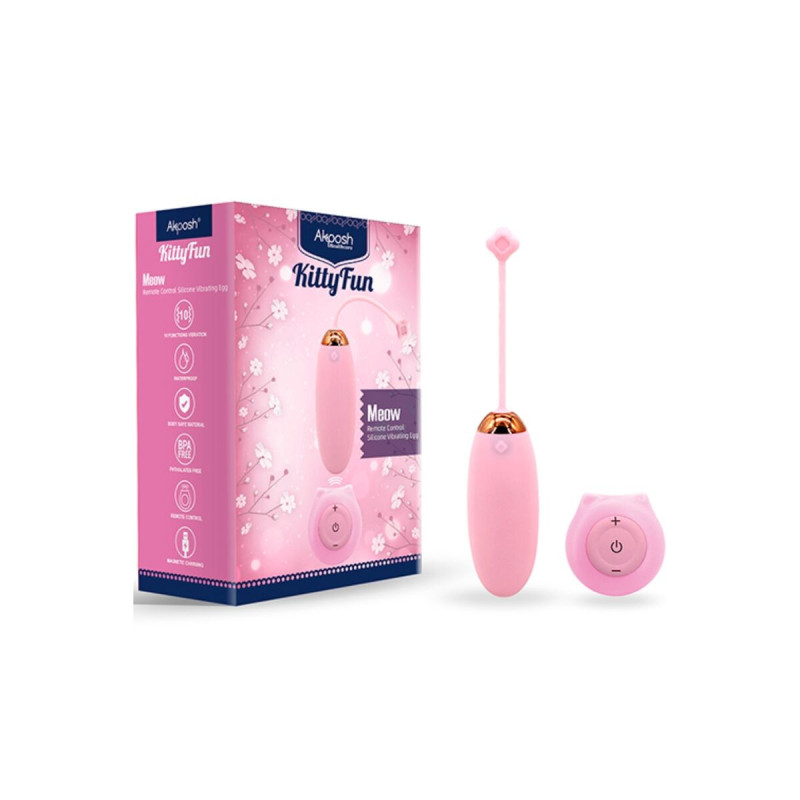 ARMONY - KITTY FUN EGG VIBRATEUR TÉLÉCOMMANDE 10 VIBRATIONS ROSE - AR…