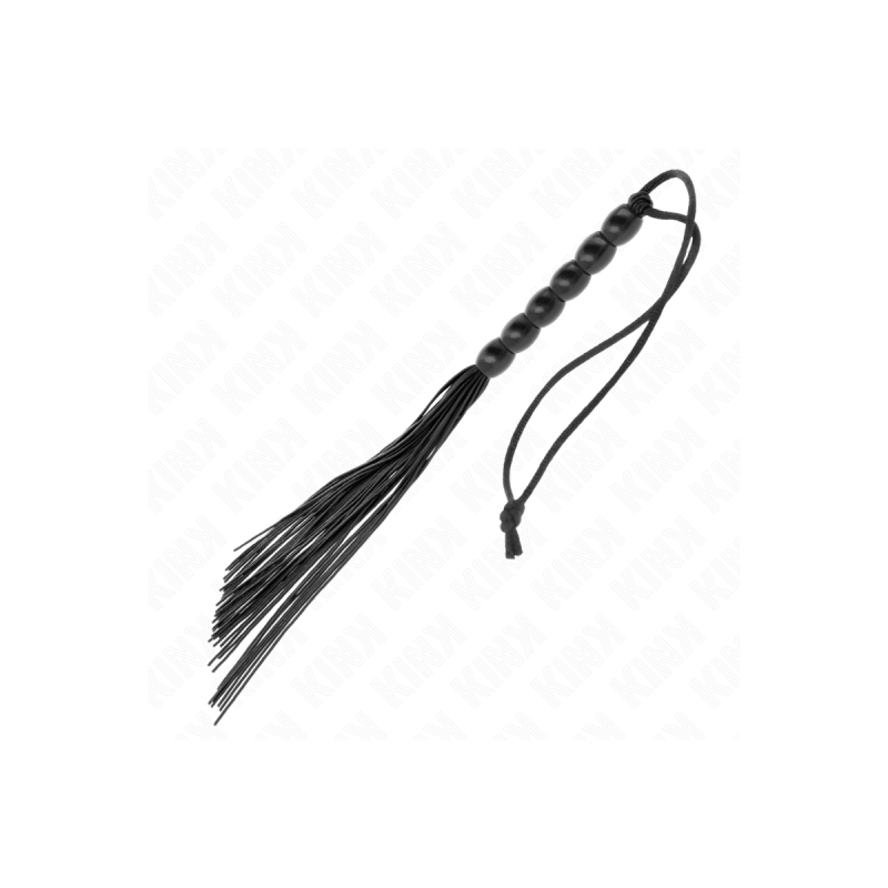 KINK - MINI SILICONE WHIP WITH 6 BLACK BEADS 26 CM - KINK IMPACT & TO…