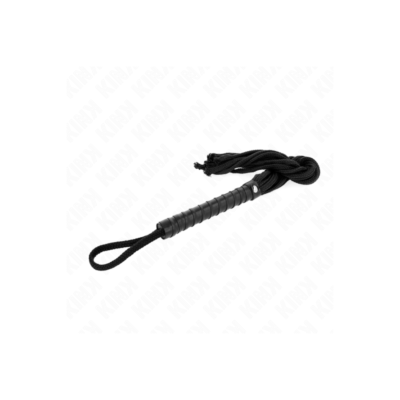 KINK - BLACK ROPE WHIP 56 CM - KINK IMPACT & TOUCH - BDSM whips