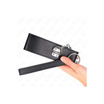 KINK - COLLIER AVEC CEINTURE 65 CM AVEC LARGE BRACELET NOIR AJUSTABLE…