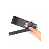 KINK - HALSKETTE MIT GÜRTEL 65 CM MIT BREITEM SCHWARZEN RIEMEN VERSTE…