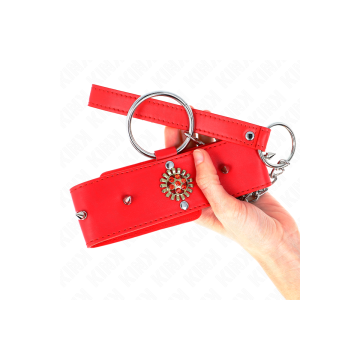 KINK - ROTE DIAMANTKETTE MIT GÜRTEL 65 CM VERSTELLBAR 35-51 CM X 7 CM…