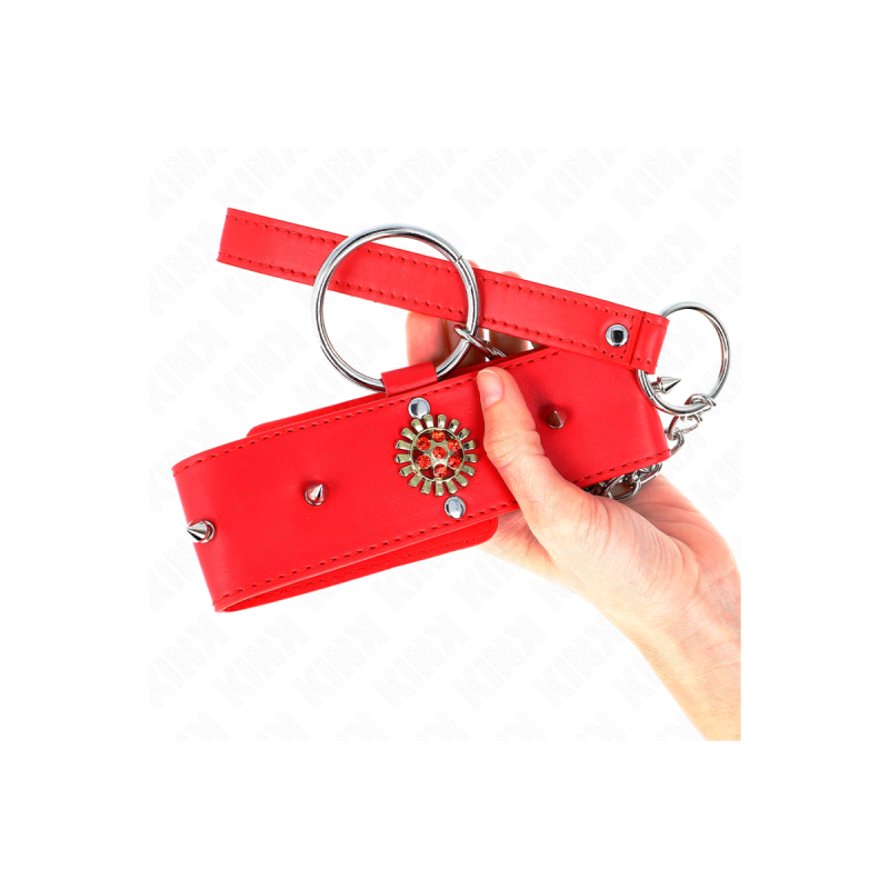 KINK - COLLANA DI DIAMANTI ROSSI CON CINTURA 65 CM REGOLABILE 35-51 C…