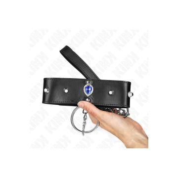 KINK - COLLANA 65 CM CON CINTURINO CON DIAMANTI BLU REGOLABILE 36-43…