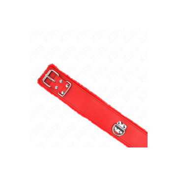 KINK - COLLIER AVEC LAISSE 116 CM AVEC CLOUS ARGENTÉS MODÈLE 4 ROUGE…