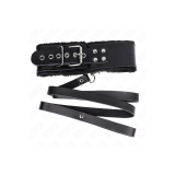 KINK - COLLIER AVEC CEINTURE 116 CM AVEC BRACELET EN CUIR NOIR AJUSTA…