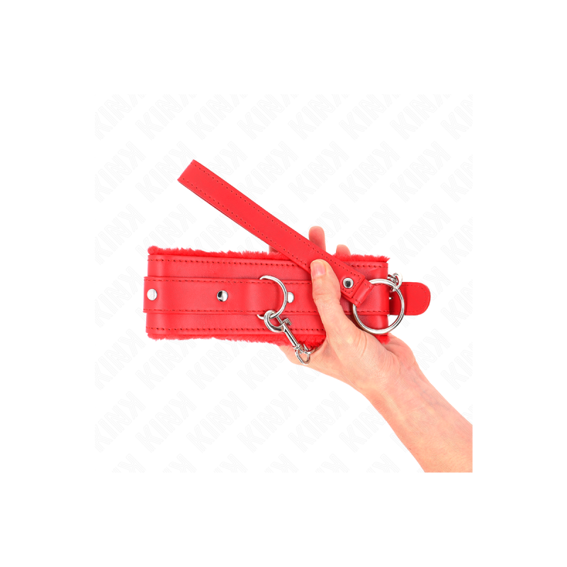 KINK - COLLIER AVEC LAISSE 65 CM AVEC RESTRICTIONS ROUGE 36-42 CM X 5…