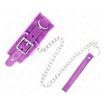 KINK - COLLAR CON CORREA 65 CM CON RESTRICCIONES MORADO AJUSTABLE 36-42 CM X 5.5 CM
