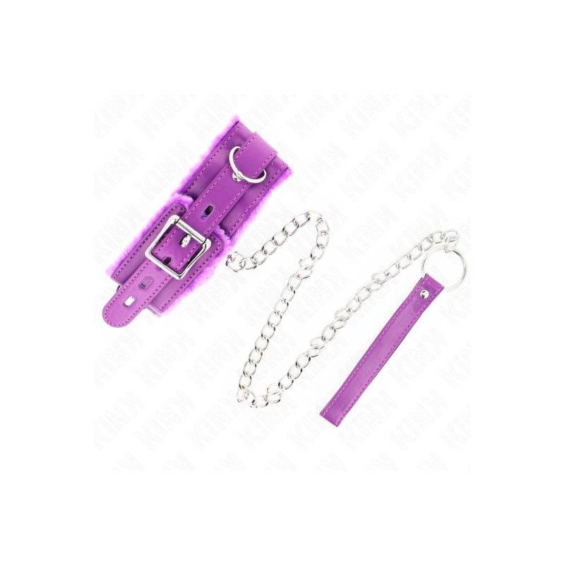 KINK - COLLIER AVEC LAISSE 65 CM AVEC RESTRICTIONS VIOLET 36-42 CM X…