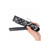 KINK - COLLIER RIVET ANNEAU AVEC CEINTURE 65 CM NOIR AJUSTABLE 36-50…